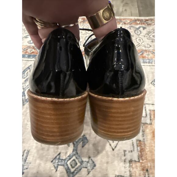 louise et cie shoes Oxfords Black Shinny Patten Leather Size 5.5 - Picture 5 of 10